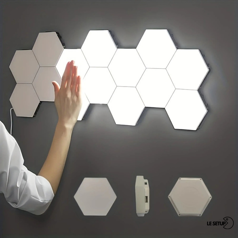 Panneaux LED hexagonaux Blanc
