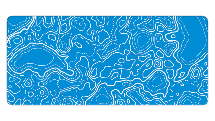 Tapis de souris XXL - Topographic Bleu